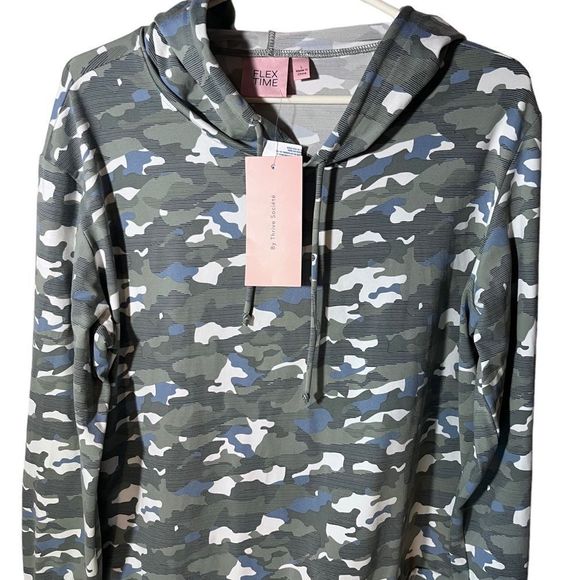 Camo Hoody By Thrive Society Flex Time Soft and Super Stretchy Ling Sleeve - Picture 5 of 7